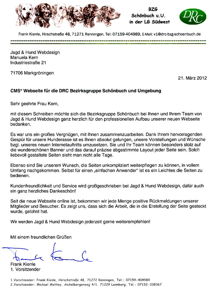 BZG Schonbuch u.U. in der LG Sudwest